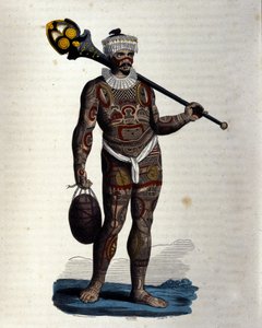 Innfødt fra Nuku-Hiva (Marquises Island). av Unknown artist
