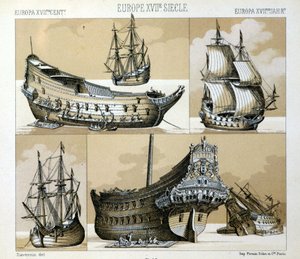 Marine og kjøpmann på 1600-tallet - i "" Den historiske drakten"" av Raquet 1888 av Unknown artist