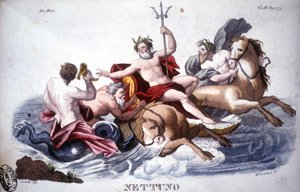 Neptun - gravering av Unknown artist