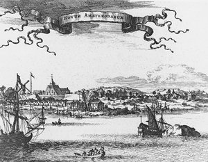 New Amsterdam (New York), gravering av Unknown artist