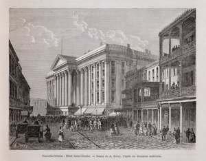 New Orleans (New Orleans): Hotel Saint-Charles (Saint Charles) - i "Le tour du monde", 2. semester 1876 av Unknown artist