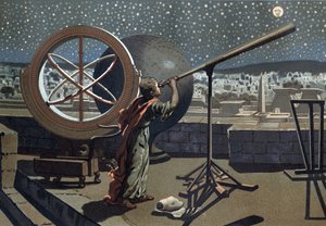 Nicees flodhest. (Hipparkhos) i Alexandria Observatory Greek Astronomer (i Bythynia, 2. århundre f.Kr.) etter "Science and its Men" av Louis Figuier. Barcelona 1881 av Unknown artist