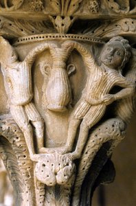 Norman Art i Monreale (Sicilia): hovedsteder i Cloitre des Benedictins. av Unknown artist