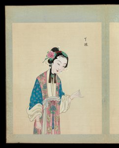 Hundre portretter av Peking-operafigurer, sent på 1800-tallet–tidlig på 1900-tallet (album med femti blader; blekk, farge og gull på silke) av Unknown Artist