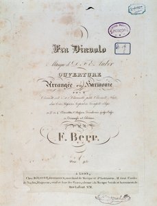 Åpning av den komiske operaen Fra Diavolo, eller The Hotelery of Terracine av D. F. Auber av Unknown artist
