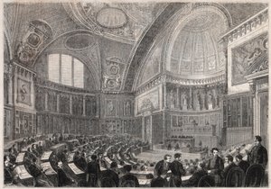 Åpning av senatets sesjon og opptak av general Charles Cousin Montauban (1796-1878), Viscount de la Gueronniere et de Forcade, 2. desember av Unknown artist