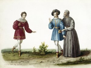 Operasanger Adolphe Nourrit (til venstre) i rollen som grev d