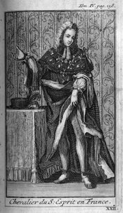 Orders of Knight.Knight of the Holy Spirit (Order of the Holy Spirit) in France in the 16th century. In “” History of military orders or knights, of the secure and routine militias of both sexes, which have been established up to the present. Edition taken av Unknown artist
