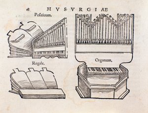 Organrepresentasjon. Side hentet fra Musurgia praktiske musikkhåndbok av Unknown artist
