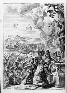 Ovid (Ovidius) - illustrasjon til bok 15 - (P. Ovidii Nasonis Metamorphose libri XV um notis TH. Farnabii.) notat av Thomas Farnaby (Farnabia) (1575-1647) av Unknown artist