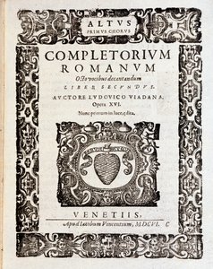 Side med partitur av Psalms (op 16) av Ludovico Viadana av Unknown artist