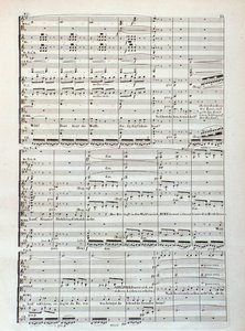 Side med partitur av Siegfried, opera av Wagner av Unknown artist