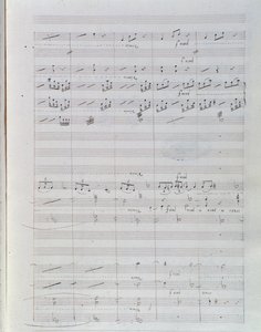 Side av notene til Waverley opus 1, ouverture av Hector Berlioz av Unknown artist