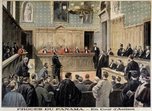 Panama-sak: Assize-domstolen - i "" Le Petity Journal"" av 02.01.1898 av Unknown artist