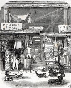 Paris 3. arrondissement - Carre de Flore: lin i Carreau du Temple på 1800-tallet - Gravering i "" Tableau-de-Paris"" av Edmond Texier av Unknown artist