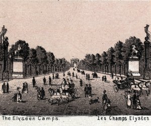 Paris, Frankrike: utsikt over Champs Elysees (Champs-Elysees). i "Verden illustrerer 168 visninger"" Udatert (slutten av 1800-tallet) av Unknown artist