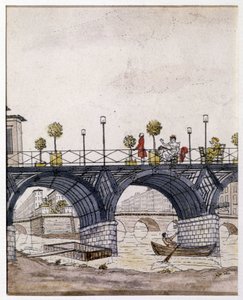 Paris: The Bridge of Arts, på 1800-tallet av Unknown artist