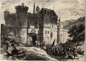 Pascal Paoli, befrier av Korsika - Pascal Paoli (1725-1807), befrier av Korsika går inn i Bastia - gravering i "" Dictionnaire populaire illustrious "- 1864 - av Joseph Decembre og Edmond Allonier - av Unknown artist