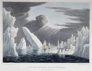 Passasje gjennom isfjellene, 16. juni av Unknown artist