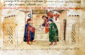 Fred mellom Venezia, hertugen av Milano og Frankrike. av Unknown artist