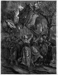 Petroleumsmaskiner som reiser gjennom gatene i Paris - La Commune av Unknown artist