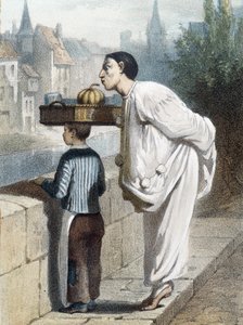 Pjerrot lukter en frukt - a.n.d., sent på 1800-tallet av Unknown artist