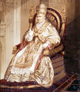 Pius IX (1792 - 1878). Kromolitografi. av Unknown artist