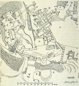 Plan av Troja: Utgraving av Heinrich Schliemann av Unknown artist