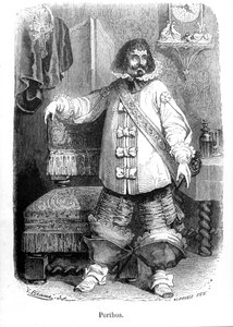 Porthos - i "De 3 musketerer"" av Alexandre Dumas Père. av Unknown artist