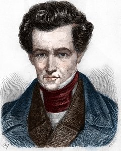 Portrait Armand Carrel (1800-1836), French journalist. av Unknown artist