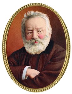 Portrett av den franske forfatteren Victor Hugo - Portrett av den franske forfatteren Victor Hugo (1802 - 1885) - Kromolitografi fra slutten av 1800-tallet. av Unknown artist