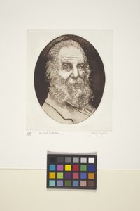 Portrett av Walt Whitman (blekk, trykk) av Unknown artist