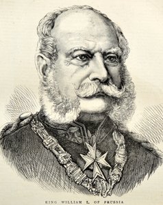 Portrett Wilhelm I av Tyskland/Preussen 1870 (gravering) av Unknown artist