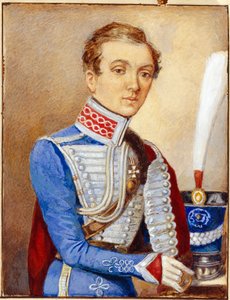 Portrait de Nadezhda Durova (1783-1866) (Nadezhda Andreyevna Durova) connue sous le nom Alexandre Durov ou Alexandre Sokolov ou Alexander Andreevich Alexandrov, en uniforme d
