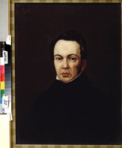 Portrett av forfatteren, orientalisten og journalisten Osip Senkovsky (1800-1858) (Portrett av forfatteren, orientalisten og journalisten Osip Senkovsky). Anonymt maleri. Olje på lerret, omkring 1830. Romantikk. Institutt for russisk litteratur IRLI (Pushk av Unknown artist