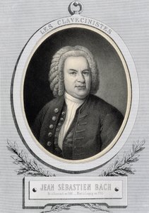 Portrett i medaljong av Jean Sebastien Bach (Johann Sebastian Bach av Unknown artist