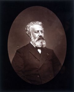 Portrettmedaljong av Jules Verne - i "" Les Hommes d
