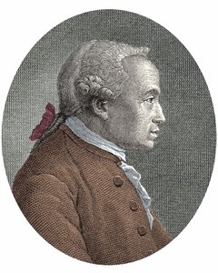 Portrett av (Immanuel) Emmanuel KantKant (1724 - 1804) tysk filosof av Unknown artist