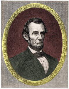 Portrait of Abraham Lincoln (1809 - 1865) 16th President of the United States (1861 - 1865) av Unknown artist