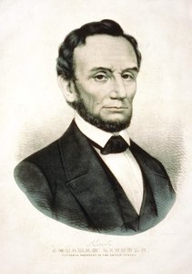 Portrait of Abraham Lincoln. American statesman (1809 to 1865). av Unknown artist