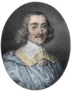 Portrett av Abraham av Fabert av Esternay Marshal (1599-1662) av Frankrike (marechal de France) - gravering av Unknown artist