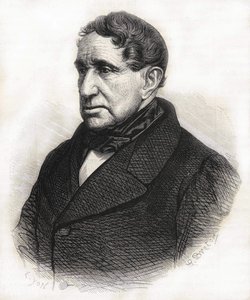 Portrett av Achille Léonce Victor Charles de Broglie (1785 - 1870), hertugen av Broglie. Gravering av 1800-tallet. av Unknown artist