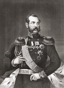 Portrett av Alexander II Nikolajevitsj (1818 - 1881), keiser av Russland. av Unknown artist