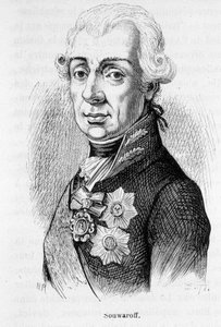 Portrett av Alexander Souwaroff (Souvaroff eller Souvarov eller Alexander Suvorov) (1729–1800), russisk marechal (1729–1800) av Unknown artist