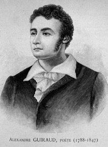 Portrett av Alexandre Guiraud, poet (1788-1847) - grav. 1800-tallet av Unknown artist