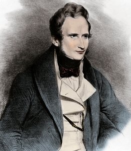 Portrett av Alfred de Vigny - Portrett av poeten Alfred de Vigny (1797-1863) - av Unknown artist