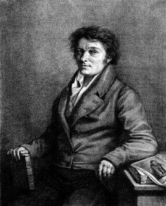 Portrait of Alois (or Aloys) Senefelder (1771-1834), Czech theatre author, inventor of lithography. av Unknown artist