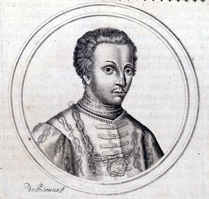Portrett av Amedee VI av Savoy kjent som Den grønne greven (greven av Savoy) (Amedeo VI di Savoia kjent som den grønne) av Unknown artist