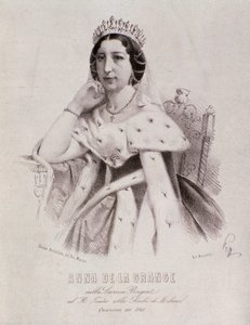 Portrett av Anna de la Grange i Lucrezia Borgia (gravering av Unknown artist