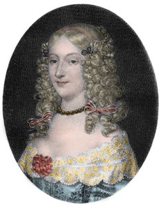 Portrait of Anne-Genevieve de Bourbon-Conde (1619-79) Duchess of Longueville - Portrait of Anne Genevieve de Bourbon Conde (Anne-Genevieve de Bourbon-Conde), Duchess of Longueville (1619-1679) engraving of the 19th century av Unknown artist